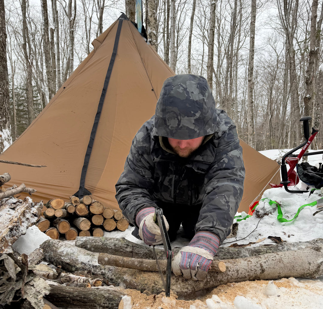 Winter Camping in a Blizzard: Crossing the Lake